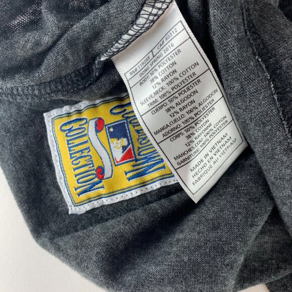 San Francisco Giants MLB Black Gray Mitchell & Ness Raglan Short Sleeve Shirt Ne - Picture 6 of 6